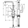 Hansgrohe Metris S 31159000 Смеситель для раковины с высоким изливом и донным клапаном