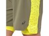 Asics 2 In 1 7" Short шорты беговые мужские серые-желтые - 4