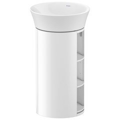 Duravit White Tulip WT423908585 Тумбочка напольная, 751x350x410 мм, 2 дерев. полки, цвет: белый высокоглянцевый фото