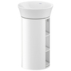 Duravit White Tulip WT423908585 Тумбочка напольная, 751x350x410 мм, 2 дерев. полки, цвет: белый высокоглянцевый