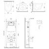 Am.Pm IS90251.741701 Инсталляция с клав PrimeFit S, хром глянц, с подвес унит Sense FlashClean с сид м/лиф
