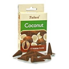 Tulasi Coconut Благовоние-конус Кокос, 15 шт