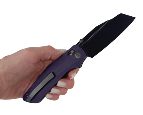 Складной нож TuoTown Sor, сталь T10S PVD, рукоять G10 purple, Titanium TC4, арт.TPW-SOR-B