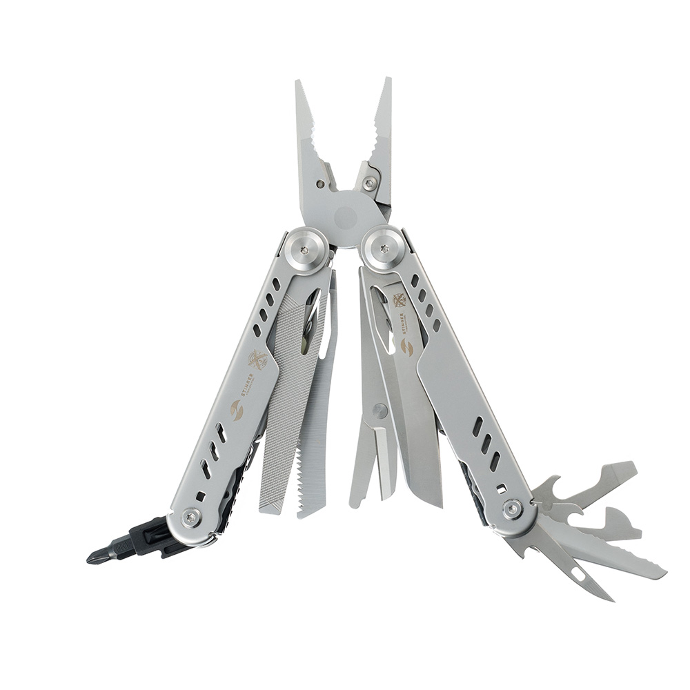 Мультитул Stinger 110 х 27 мм, 23 функции, сталь 440A/420A, нейлоновый чехол