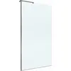 BelBagno UNO-L-1-TB-110-C-GM Душевая перегородка универсальная с односторонним входом, стекло прозрачное, профиль Оружейная сталь, 1100x2000 мм