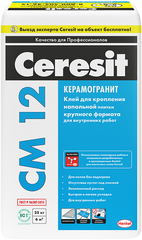 Клей плиточный Церезит CM 12 для напольного керамогранита 25 кг