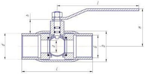 Конструкция LD КШ.Ц.М.GAS.032.040.Н/П.02 Ду32