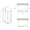 Abber AG30140B-S50B-S50B Душевой уголок, 140x50x195, цвет: чёрный