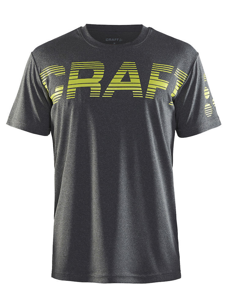CRAFT PRIME RUN LOGO мужская беговая футболка серая - 3