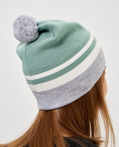 Лыжная шапка c шерстью Nordski Move ice mint-grey