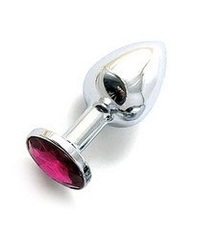 Анальная пробка BUTT PLUG  Small с рубиновым кристаллом