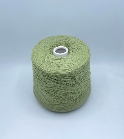 Luxury Selection by Ri.Go(пр.Италия), art-Cotone Seta ,2/15 750м/100гр, 50%Шелк 50%Хлопок , цвет-Приглушенно-зеленый ,арт.29237