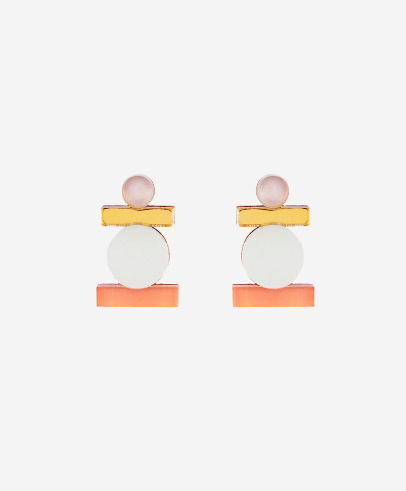 Серьги Stack Studs Apricot