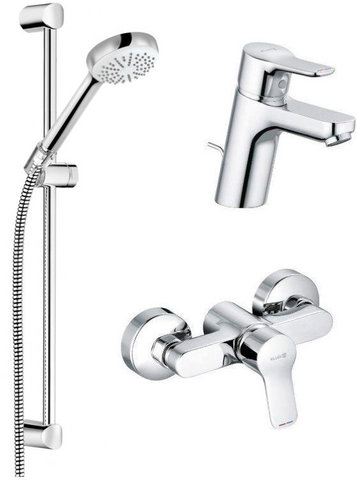 Kludi Pure&Easy 378450565 Комплект смесителей с душевым гарнитуром, цвет: хром