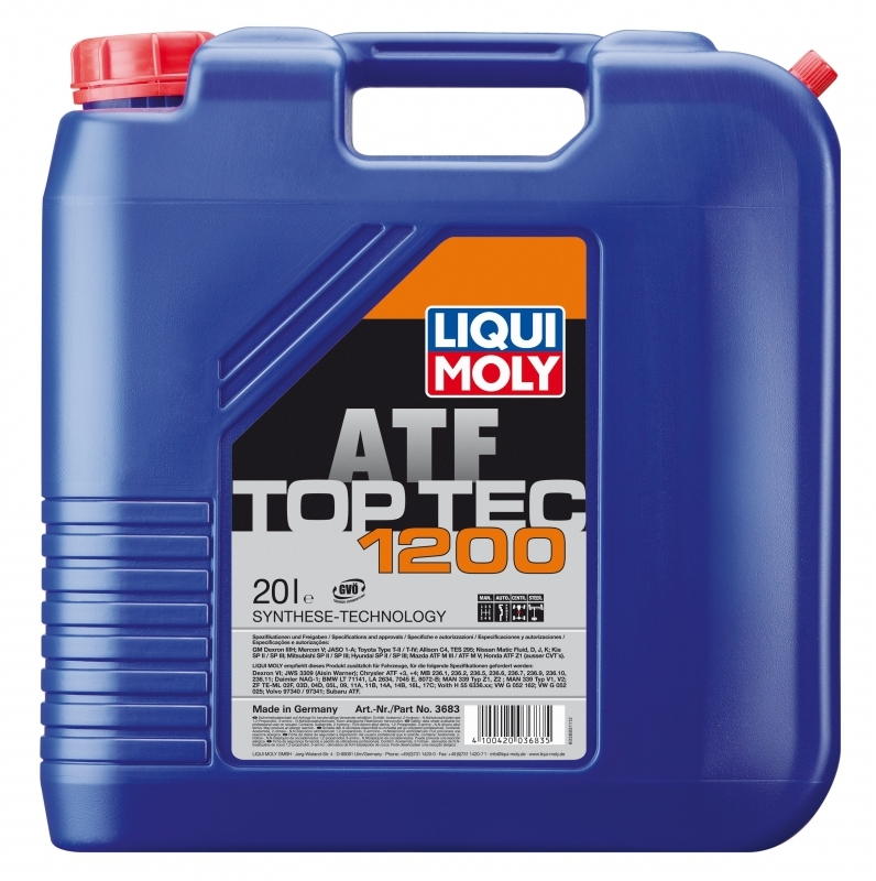Масло трансмиссионное Liqui Moly Top Tec ATF 1200 hc-синтетическое 20л