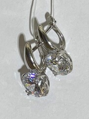 Серьги с фианитами 22274(серьги из серебра).
