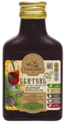 СБИТЕНЬ Столбушинский Кедровый с прополисом + 12 трав и пряностей" 100 мл.