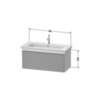 Duravit White Tulip WT424203939 Тумбочка подвесная, 410x984x458 мм, 1 выдвижной ящик, цвет: Nordic White Satin matt