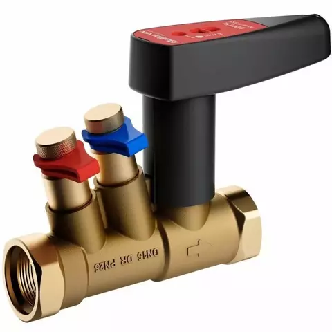 Купить Ручной балансировочный клапан NexusValve Fluctus FODRV Ду25H KVS 12,1 (без дрен, с нип) недорого со склада в Хабаровске, Якутске, Владивостоке, Южно-Сахалинске, Благовещенске