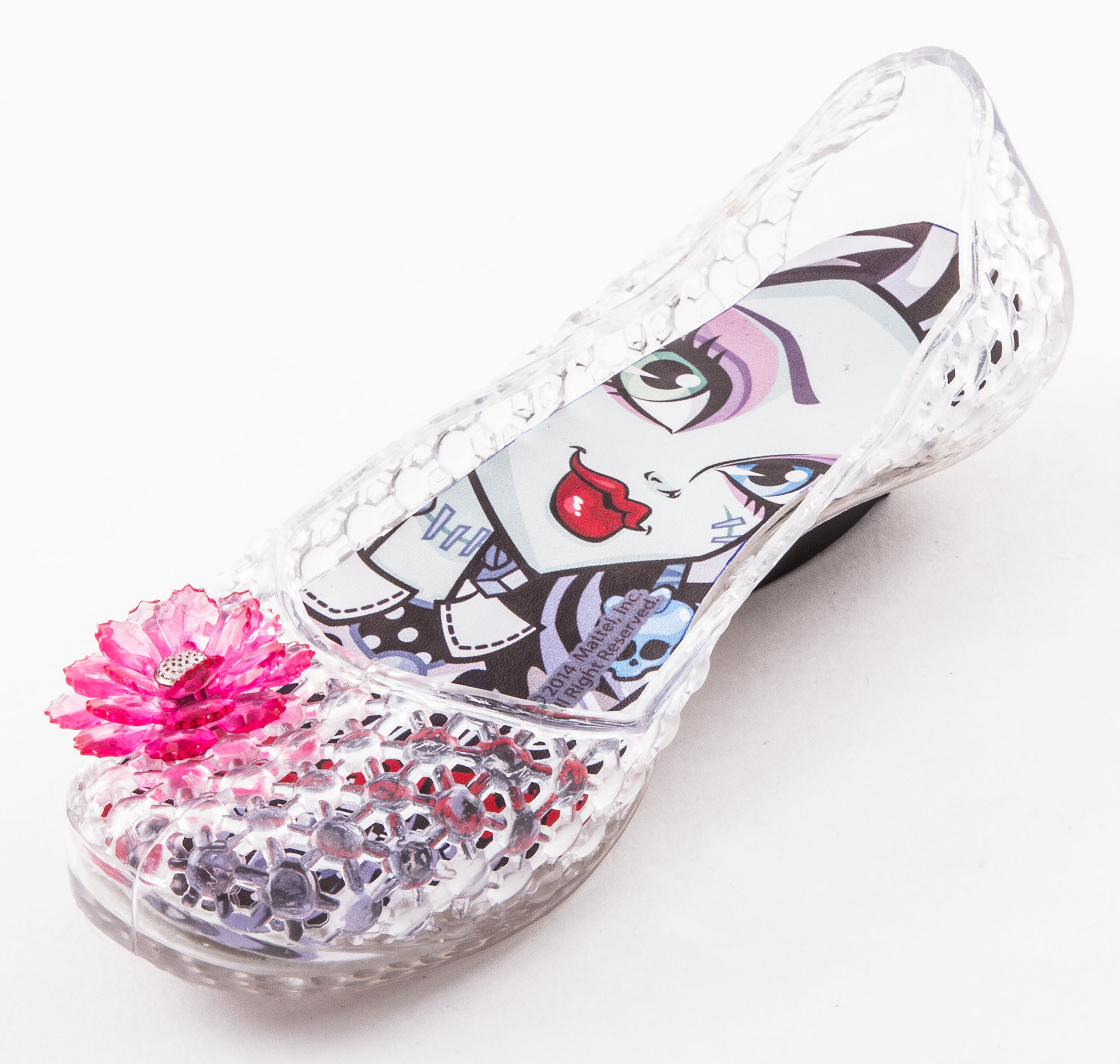 Шлепанцы Монстер Хай (Monster High) резиновые балетки для девочки, цвет прозрачный