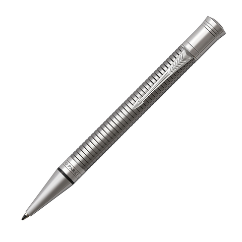 Ручка шариковая Parker Duofold, Ruthenium Chiselled CT (1931367)