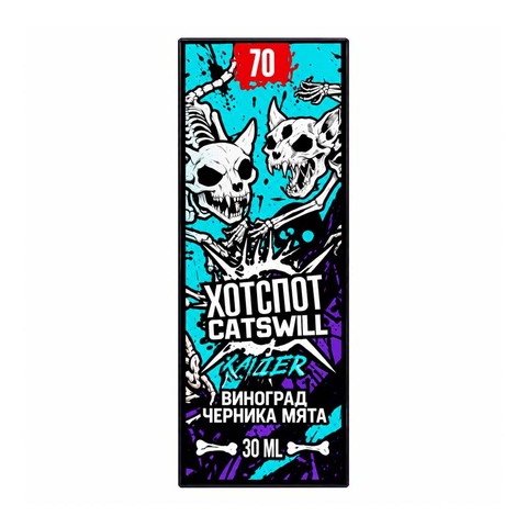 Жидкость HOTSPOT x CATSWILL Salt 2% ULTRA 70mg - Виноград Черника Мята