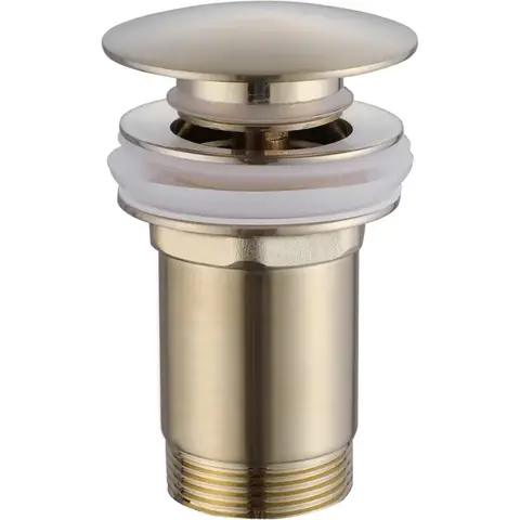 Abber AF0009G Донный клапан для раковины с переливом, цвет: золото