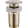 Abber AF0009G Донный клапан для раковины с переливом, цвет: золото
