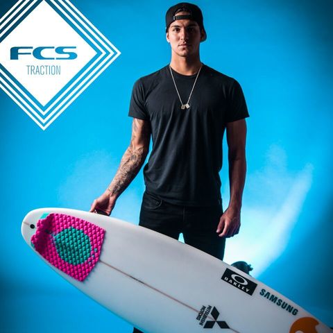 Коврик для серфборда FCS Medina, Hot Pink/Teal