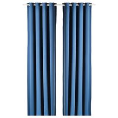 Комплект штор IKEA HILLEBORG (ХИЛЛЕБОРГ), Синий, 145х250 см, 2 шт