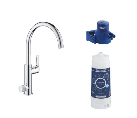 GROHE 119708 Смеситель для мойки с фильтром Blue Pure/Eurosmart