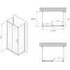 Abber AG30160B-S50B-S50B Душевой уголок, 160x50x195, цвет: чёрный