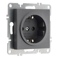 Розетка с заземлением 16А 250В ARVIA Electric, антрацит 50042000217