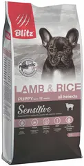 Сухой корм для щенков BLitz Sensitive Lamb & Rice Puppy All Breeds с ягнёнком 15 кг