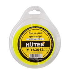 Леска Huter TS3012 для триммера, 3 мм, витой квадрат