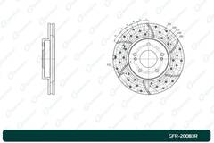 Диск тормозной перфорированный вентилируемый G-brake GFR-20083R правый