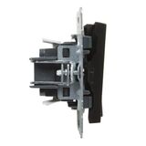 Переключатель двухклавишный - Legrand SUNO - 10АХ 250В безвинтовые зажимы - Антрацит — фото 3