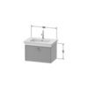 Duravit White Tulip WT425108585 Тумбочка подвесная, 410x684x458 мм, 1 ящик с ручкой, цвет: белый высокоглянцевый