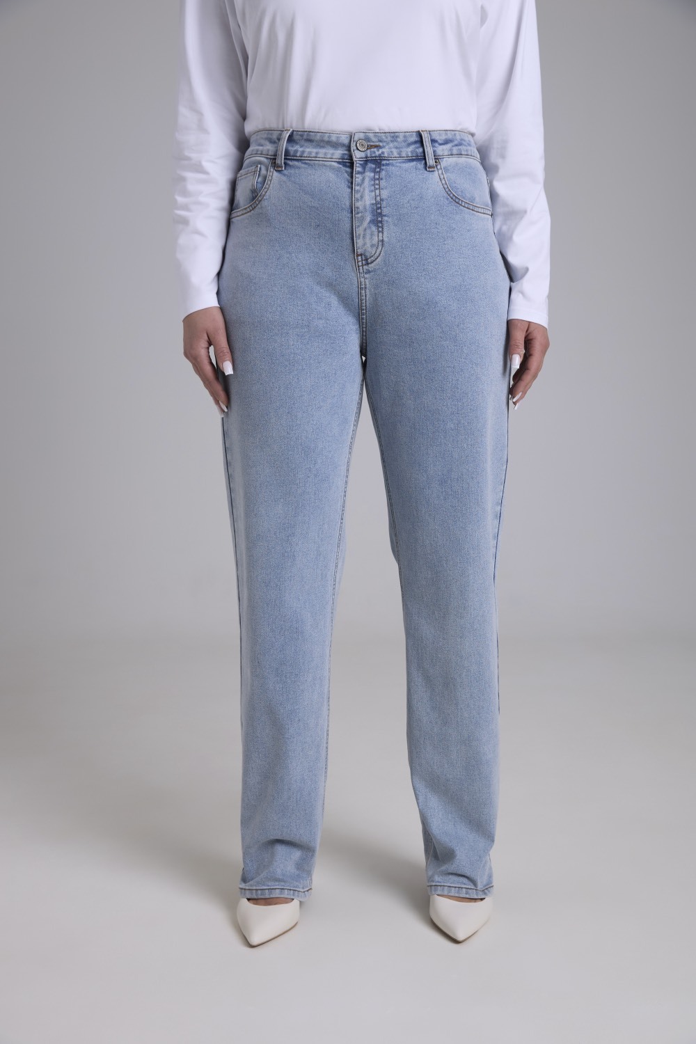 Джинсы straight fit, синий