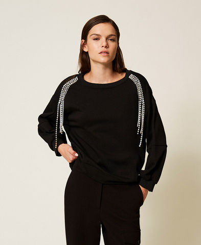 TWINSET Толстовка с декоративными цепочками