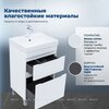 Aquanet 346041 Тумба Слим 50 напольная 2 ящ. цв.белый сатин (346041)