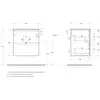 BelBagno UNO-600-2C-SO-BO База под раковину подвесная с фрезерованными ручками по всей длине фасада с двумя выкатн. ящ., Bianco Opaco, 600x455x608