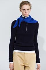 ZARA ОДНОТОННАЯ БАНДАНА ИЗ 100% КАШЕМИРА, ЯРКО-СИНИЙ