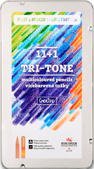 Карандаши многоцветные ТРИ ТОНА 3442, 12шт, металл.коробка