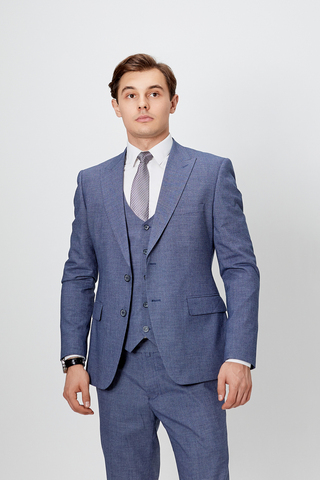 Костюм мужской - тройка Slim Fit Slavasio 03/543