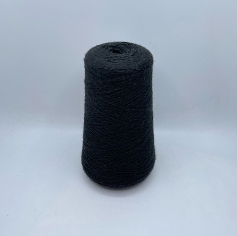 Бобинная пряжа (пр.Италия),1500м/100гр, 50% шерсть, 50% акрил, цвет-Черно-зеленый, арт.31843