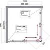 BelBagno Uno-195 UNO-195-A-2-90-CH-CR Душевой уголок, 90x90, цвет: хром