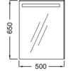 Jacob Delafon EB1410RU-NF Зеркало с подсветкой, 50 см