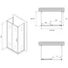 Abber AG30180B-S50B-S50B Душевой уголок, 180x50x195, цвет: чёрный