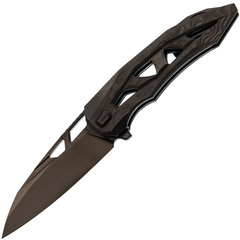 Фото Складной нож TUOTOWN ONYX, стальTmax, рукоять Titanium black / carbon fiber
